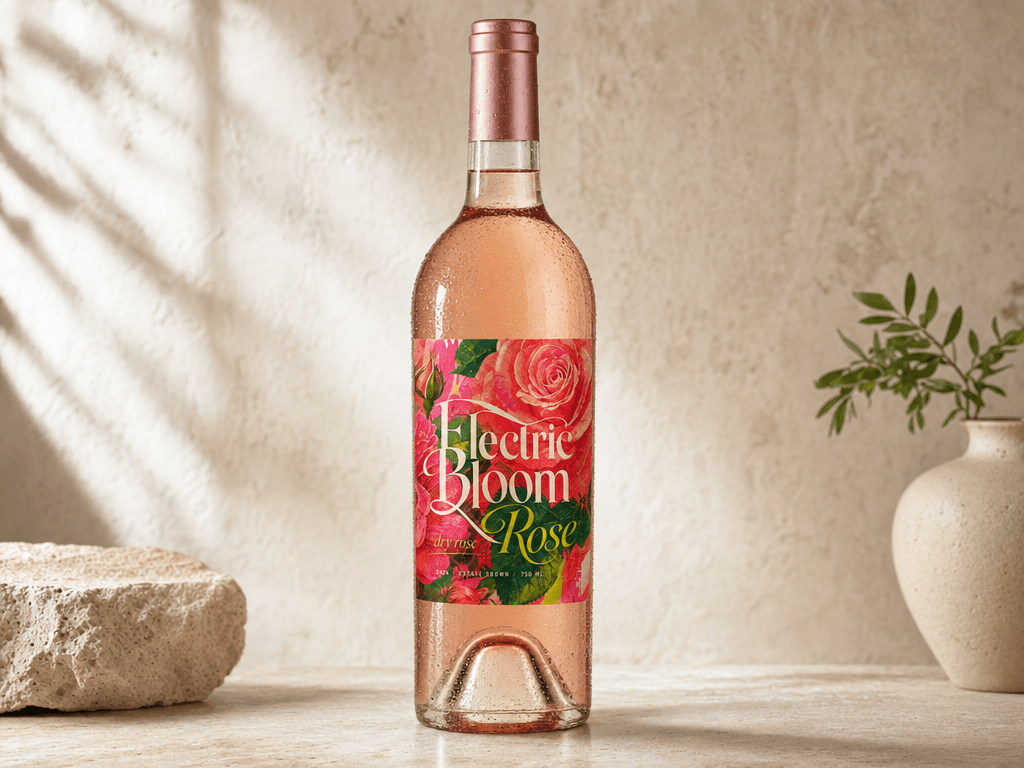 Wine product label photography