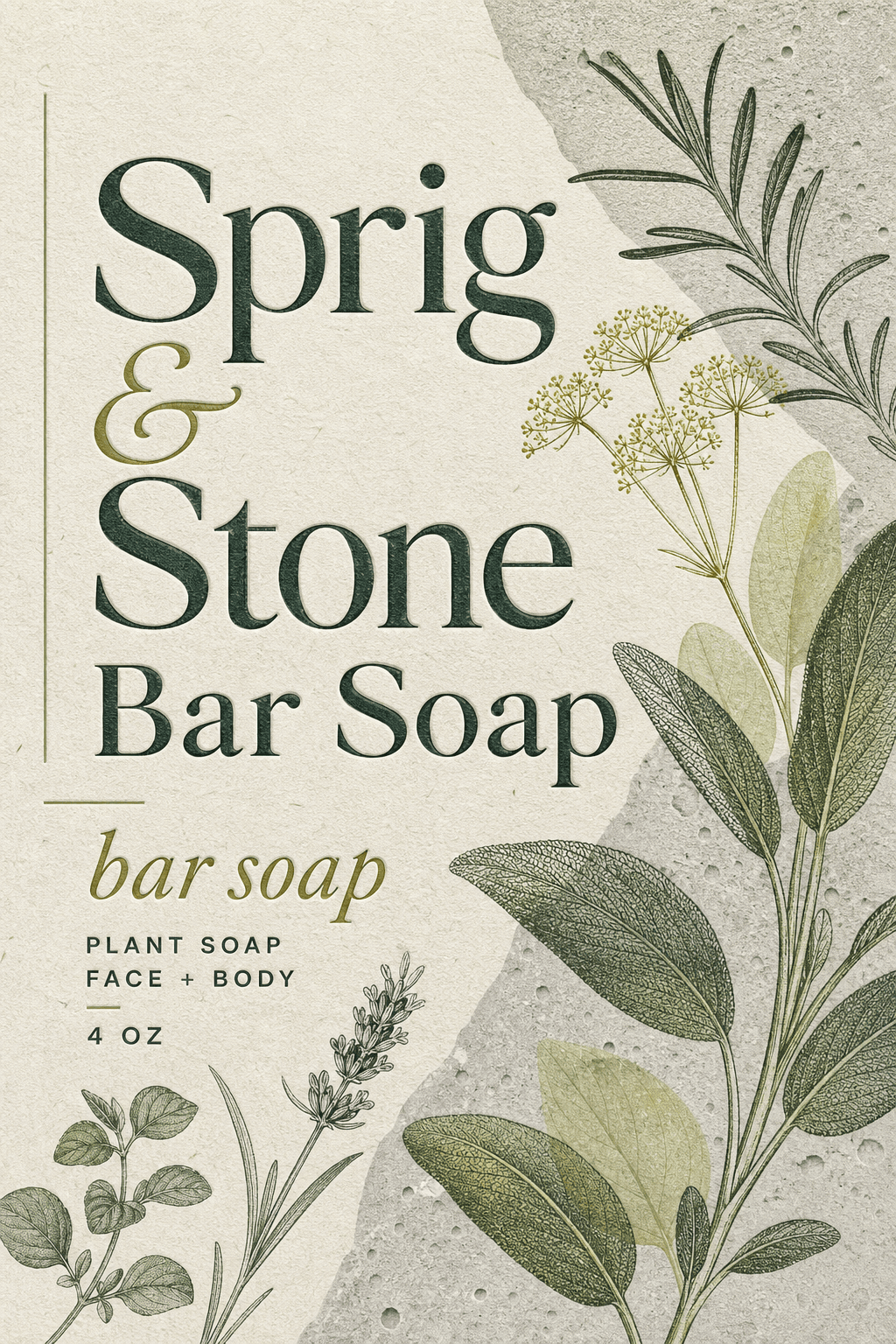 Soap bar label example