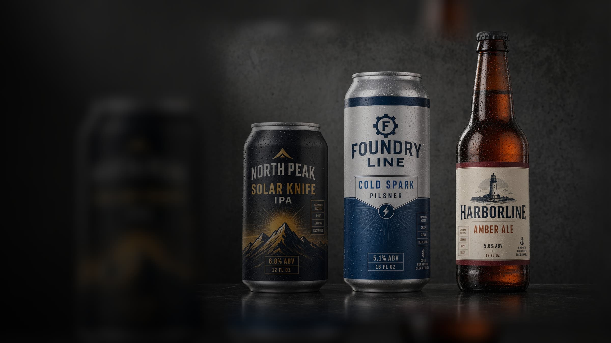 Product label examples arranged for mobile