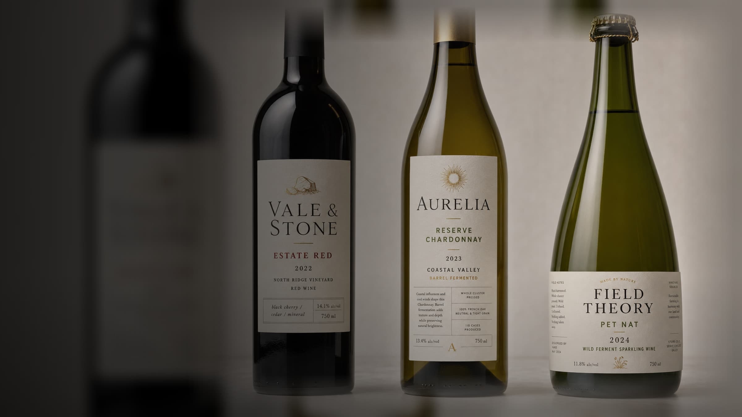 Product label examples arranged for mobile